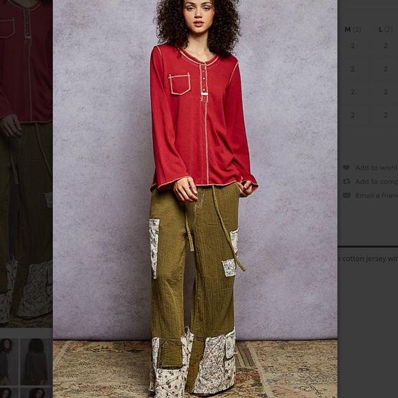 POL “ Maria 2 “ POL Round Neck Long Sleeve Top with Contrast Stitch 25 - Picture 4 of 5